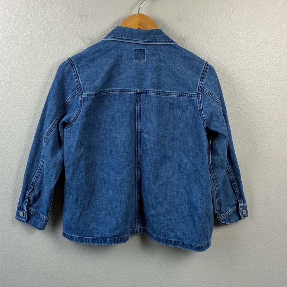 Gap Denim Swing Jacket Button Up Pockets Utility … - image 6
